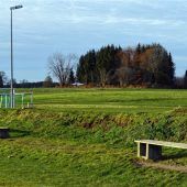 Neue Tribüne am Sportgelände