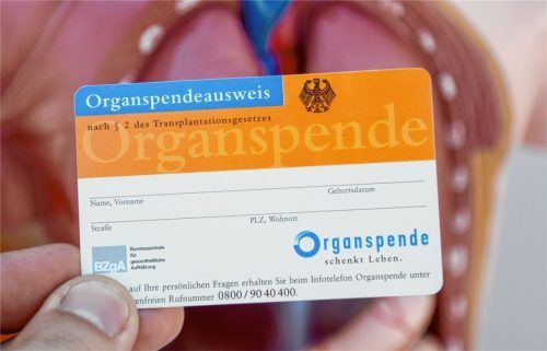 Noch wird für eine Organspende die Zustimmung per Spenderausweis benötigt. Das könnte sich heute mit der Abstimmung über das neue Transplantationsgesetz im Bundestag ändern.Fotos dpa/Fleindl
