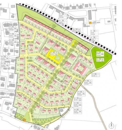 So soll das Wohngebiet an der Eichkapelle aussehen: Der Plan, den der Stadtrat jetzt ins weitere Genehmigungsverfahren geschickt hat. Aris/Angelhuber und Reithmeier
