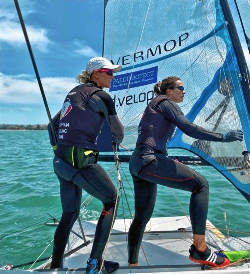 Tina Lutz (links) und Susann Beucke nehmen Kurs auf die Olympischen Spiele.