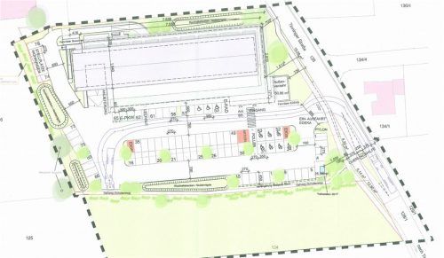Das Konzept, wie die Stellplätze am neuen Supermarkt angeordnet und begrünt werden sollen (siehe Plan), stieß im Gemeinderat auf große Zustimmung.re
