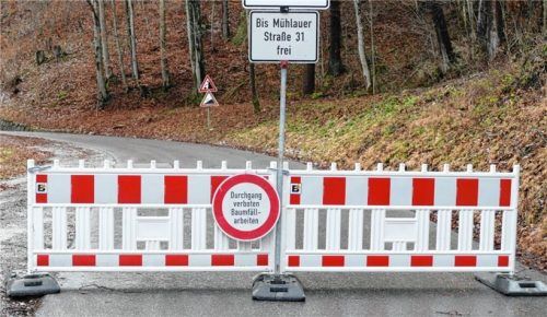 Die Zufahrt zur Mühlau von Oberaudorf aus ist gesperrt.