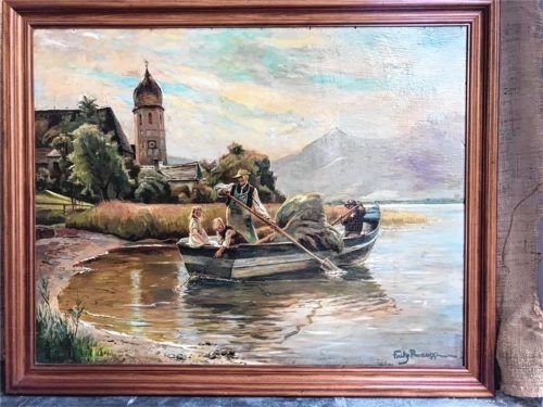 Dieses Fritz-Raupp-Gemälde mit dem Namen „Heimfahrt“ kam durch einen französischen Besatzungssoldaten in die USA. Jetzt will es sein aktueller Besitzer zurück in die Heimat schicken – gegebenenfalls als Stiftung.Foto re