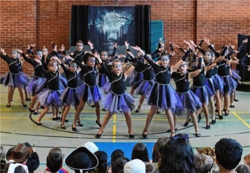 Ein Auftritt an den Grundschulen gehört für den TSC Waldkraiburg „Little Diamonds“ im Faschingsendspurt dazu.