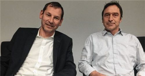 Führen den SB Chiemgau Traunstein an: Klaus Wudy (Gesamtvorstand Sport) und Fußball-Abteilungsleiter Uli Habl (rechts).Foto Brenninger