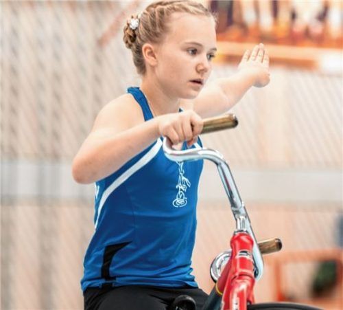 Mina Heinritzi (U15) fuhr mit 92,52 Punkten eine neue persönliche Bestleistung aus.Foto Dandl