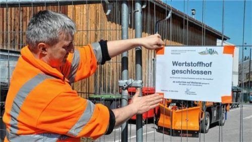 Aktuelle Entscheidung: Bauhof-Leiter Christian Lugmayr sperrt den Verwertungshof bis auf Weiteres. Foto  Merk