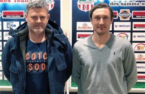 Das Gespann Stefan Hafner und Jens Eckl soll künftig die Talentförderung des SBC Traunstein optimieren (von links).