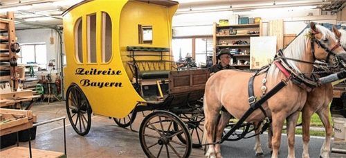 „Eigspannt is‘!“ Noch vor wenigen Wochen wurde mit der Postkutsche für die Reisegeprobt. Jetzt erfolgt die Absage durch die Corona-Pandemie.Foto Nitzsche