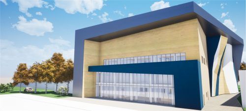 In der inklusiven Kletterhalle „Basislager“ im Sportpark Bad Aibling sollen Menschen mit und ohne Handicap ihrem Sport nachgehen können. ZEICHNUNG STÜTZPUNKT INNTAL