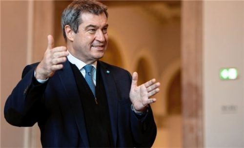 Punktet im Kampf gegen die Auswirkungen der Corona-Krise: Ministerpräsident Markus Söder. Foto dpa