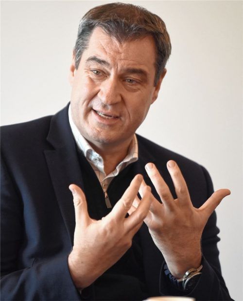 Unterstreicht seine Worte mit den Händen: der bayerische Ministerpräsident Markus Söder (CSU). Fotos Ziegler