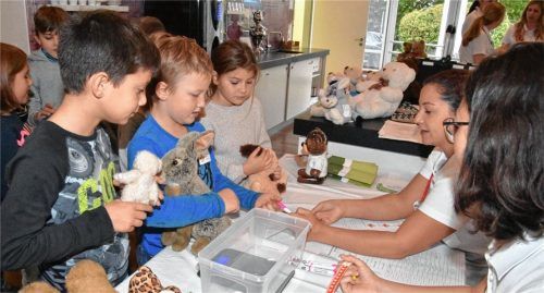 Wollen den Kindern die Angst vor Arzt und Krankenhaus nehmen: Das Teddybärkrankenhaus in Rosenheim hat Tradition. Heute und am morgigen Samstag bleibt es allerdings wegen der Corona-Krise geschlossen. Foto Schlecker