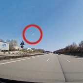 Meteorit von der A9 aus sichtbar