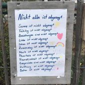 Plakative Aufmunterung