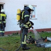 Brand mit einem Verletzten