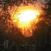 Sonnenuntergangam Friedhof