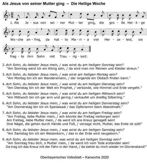 Diese ergreifende Liedfassung wurde in viele Andachten der Heiligen Woche eingebracht.