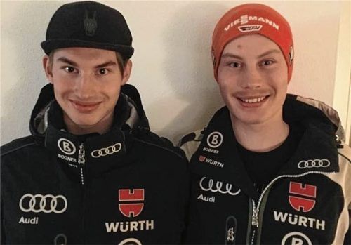 Schnell auf Skiern unterwegs: Das Bad Aiblinger Brüderpaar Linus und Jonas Witte (von rechts).Foto privat