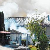 „Draustoana Stadl“ in Flammen