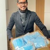 Asylbewerber spendet Schutzmasken
