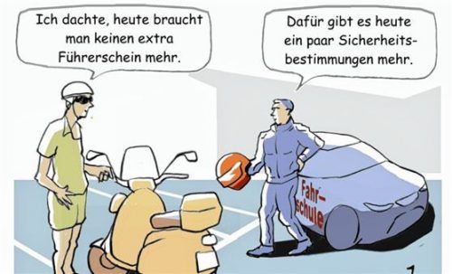 Autofahrer sollten nicht ohne Übung auf ein Zweirad umsteigen, auch wenn sie die Fahrerlaubnis dafür haben. Foto ampnet/Goslar Institut