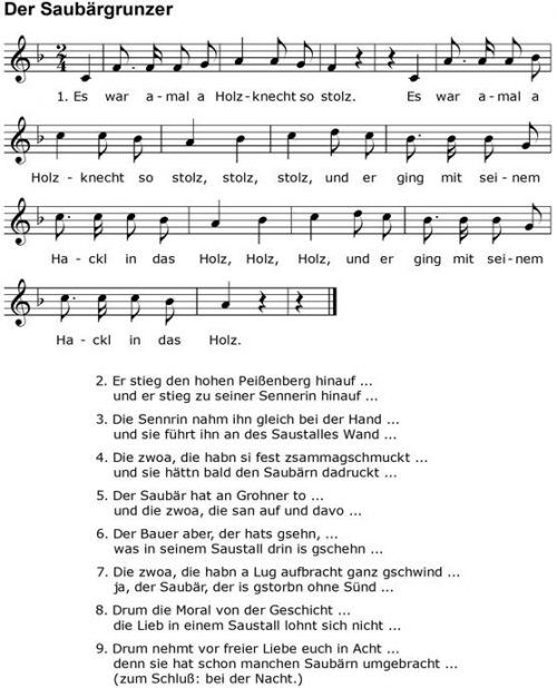 Bereits seit über 100 Jahren belegt und beliebt ist das alte Erzähllied. Volksmusikarchiv