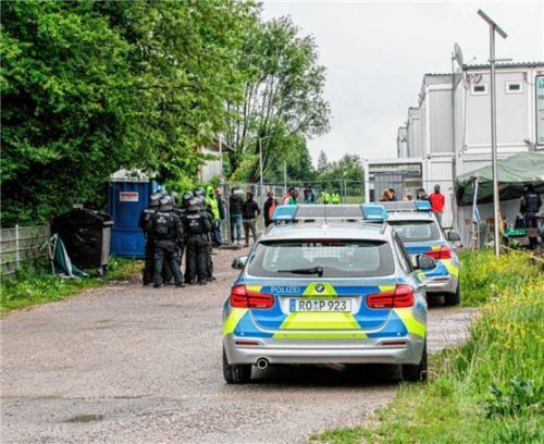 In der Asylunterkunft an der Krankenhausstraße Bad Aibling kam es gestern zu einem Polizeieinsatz.Foto Reisner