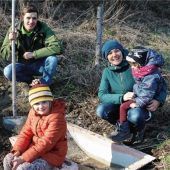 Drei Becken für die Gelbbauchunken
