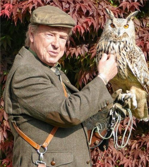 Sie verbindet eine große Freundschaft: Falkner Franz Ebersberger mit seinem sibirischen Uhu Bubo bubo.Foto hoffmann