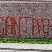 Vandalismus: „I can‘t breathe“-Schriftzug am Spinnereigelände