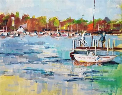 Der Chieminger Hafen.Foto stelz