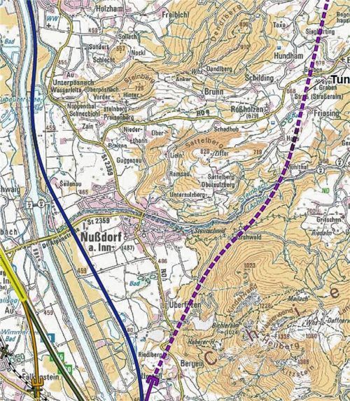 Die Grobtrassenplanung sieht zwei Varianten vor, die über Nußdorfer Gemeindegebiet laufen könnten. Im Raumordnungsverfahren sind nun auch die Bürger mit Stellungnahmen gefragt. Foto Steffenhagen