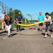 Schwimmnudel auf dem Trockenen