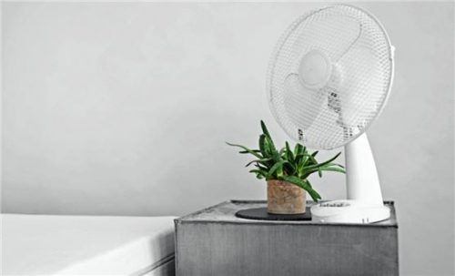 Vor dem Schlafen sorgt ein Ventilator für einen frischen Luftzug – nachts sollte er jedoch lieber ausgeschaltet bleiben, um Verkühlungen zu vermeiden. Foto djd/bett1.de