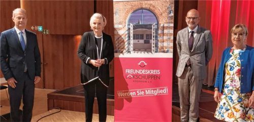 Der neue Vorstand: (von links) Schatzmeister Karl Göpfert, Vorsitzende Gabriele Bauer, Schriftführer Thomas Möller und Zweite Vorsitzende Ursula Böge-Klarner.Foto re