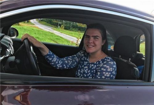 Hat sich durch den Stau gekämpft: OVB-Volontärin Alexandra Schöne. Foto Privat