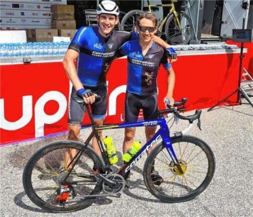 Ben Witt und Frederic Glorieux (von links) holten bei den Rennen in der Schweiz jeweils Stockerlplätze.