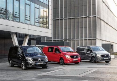 Der Kühlergrill des Vitos ist neu gestaltet, ebenso etwa der Innenraum und die Sitzbezüge. Foto Daimler