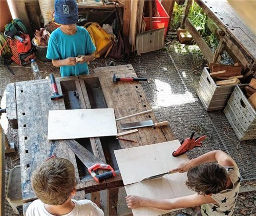 Der Schreiner-Workshop war bei den Kindern besonders beliebt.Fotos schroeder