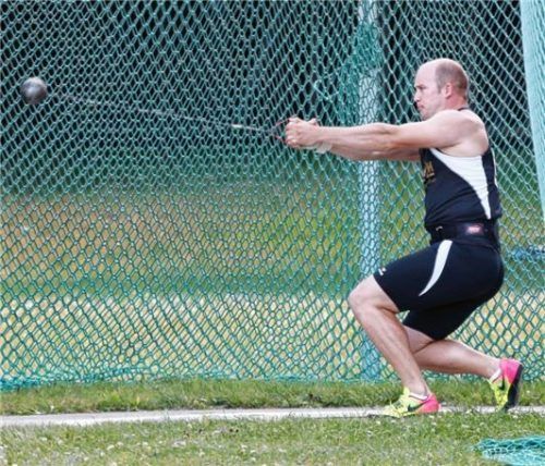 Johannes Bichler aus Lauterbach wurde DM-Vierter im Hammerwurf.Fotos Stuffer