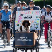 Radler-Protest gegen Blechlawinen