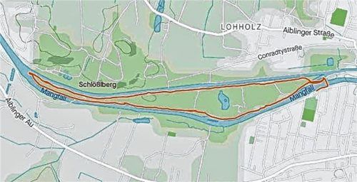 Auf diese rund fünf Kilometer lange Strecke (rote Markierung) ging es für die Teilnehmer an der „LAUF10“-Aktion des SV-DJK Kolbermoor in Woche 2. Foto  Artmeier