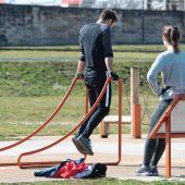 Idee für Bewegungspfad auf Eis gelegt