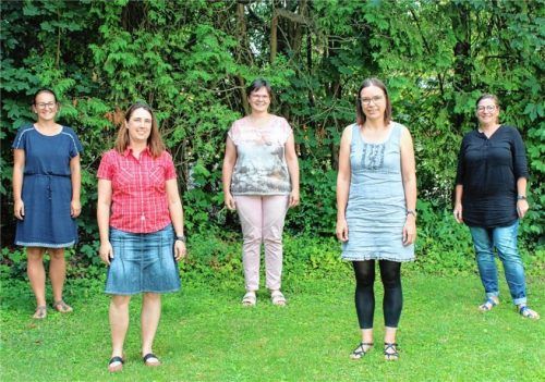 Sie stehen hinter dem Projekt: (von links) Maria Gold, Andrea Bossert, Annette Gibis, Maria Irl und Nicole Skrojek.Foto re