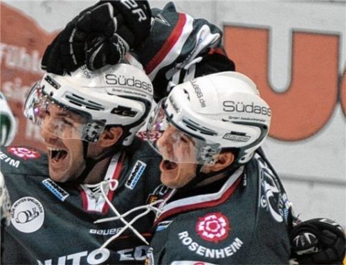 Traumduo beim DEB-Pokalsieg: Stephen Werner (links) und Tommi Hannus.Fotos Ziegler (7), Ruprecht