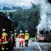 Kastenwagen ausgebrannt