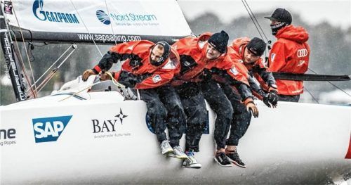 Das CYC Team in Hamburg: Simon Tripp, Moritz Fricke, Maxl Nowak und Leopold Fricke. Foto  Lars Wehrmann