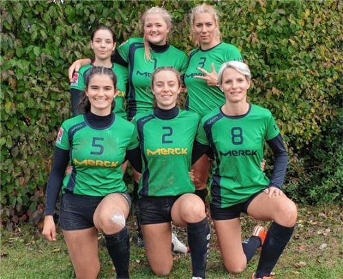 Das Damenteam des MTV Rosenheim, hinten von links: Meike Dotzauer, Hannah John, Elke Dotzauer; vorne: Melissa Roßteuscher, Nina Dotzauer, Birgit Ertl.
