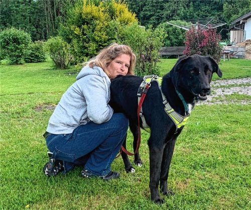 Denise Kunert hat den Schritt in die Selbstständigkeit gewagt, seit drei Jahren bietet die Haagerin einen Gassi-Service an.Foto Privat